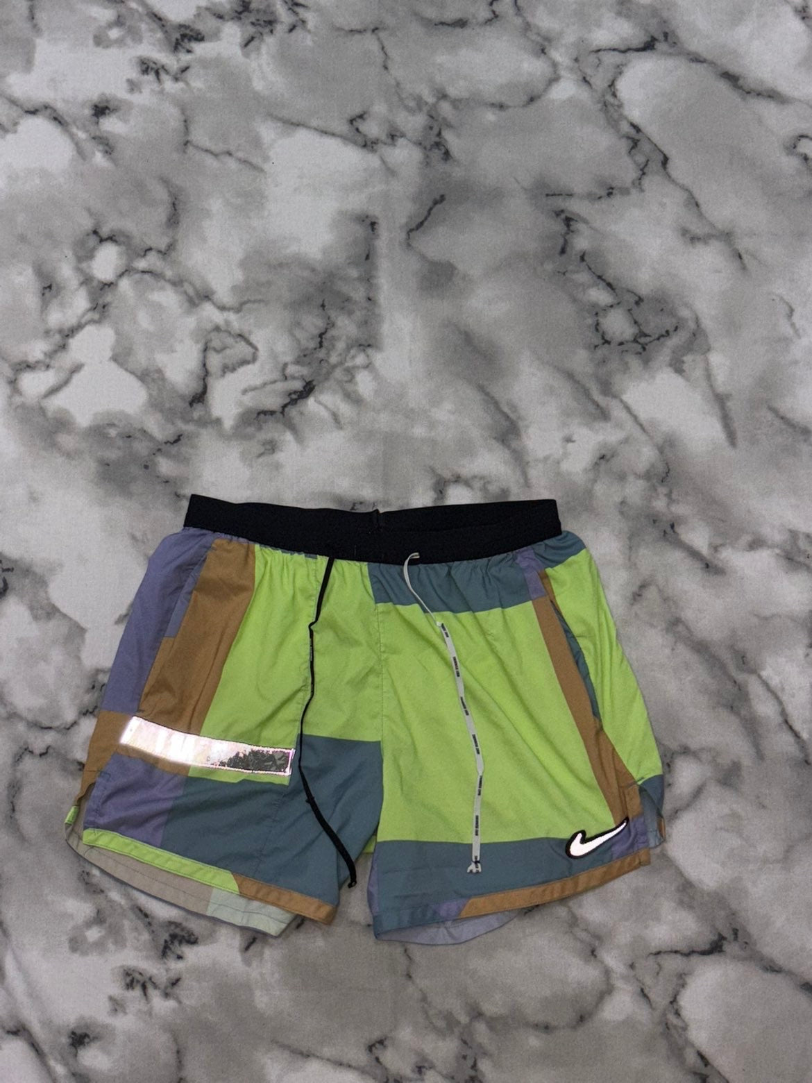 Nike ‘Patchwork’ Running Shorts USED