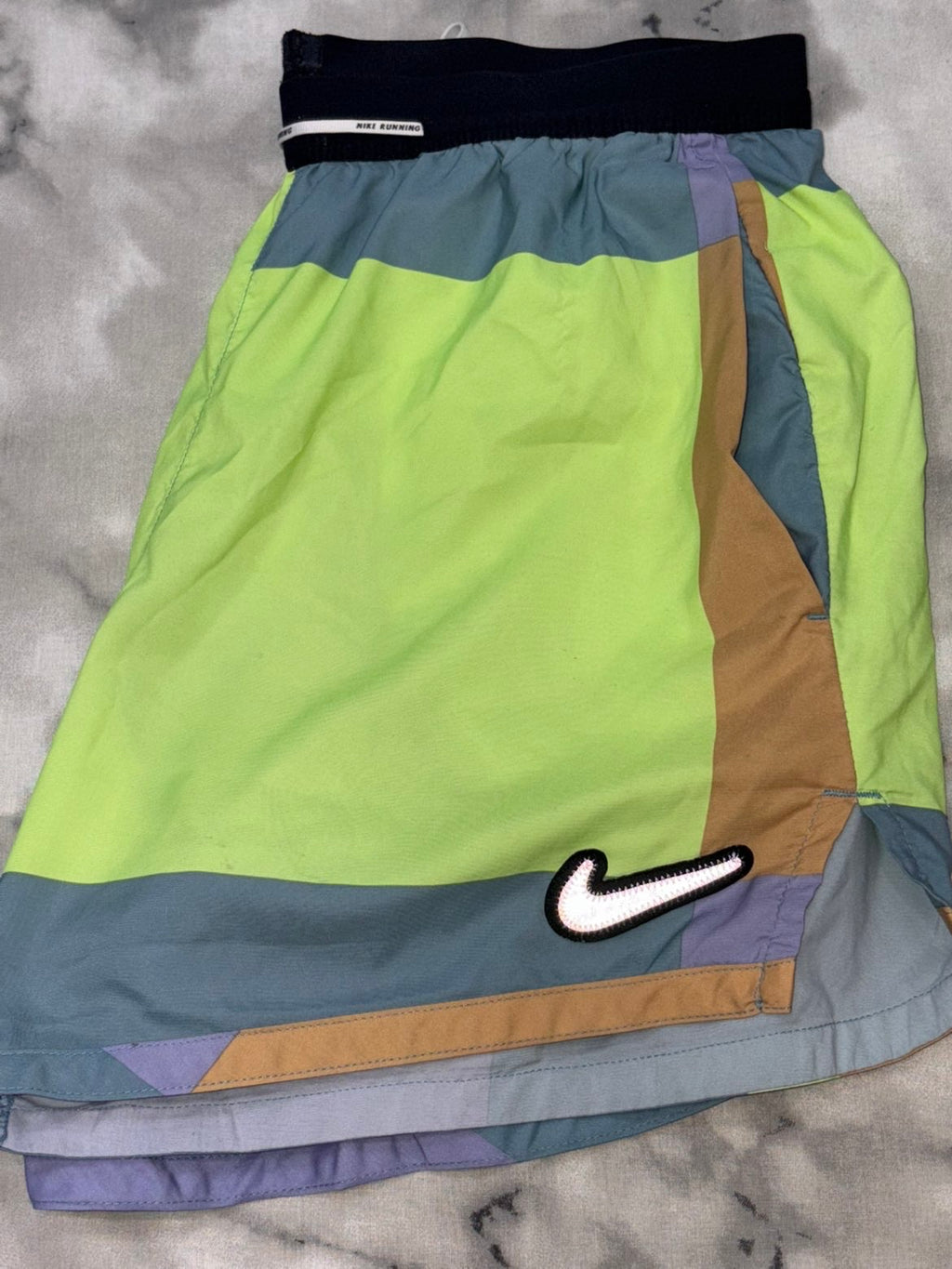 Nike ‘Patchwork’ Running Shorts USED